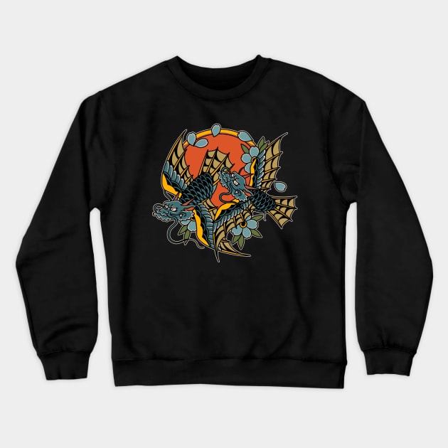 Sea Dragons Crewneck Sweatshirt by Fredriktattooer X Mighty Things